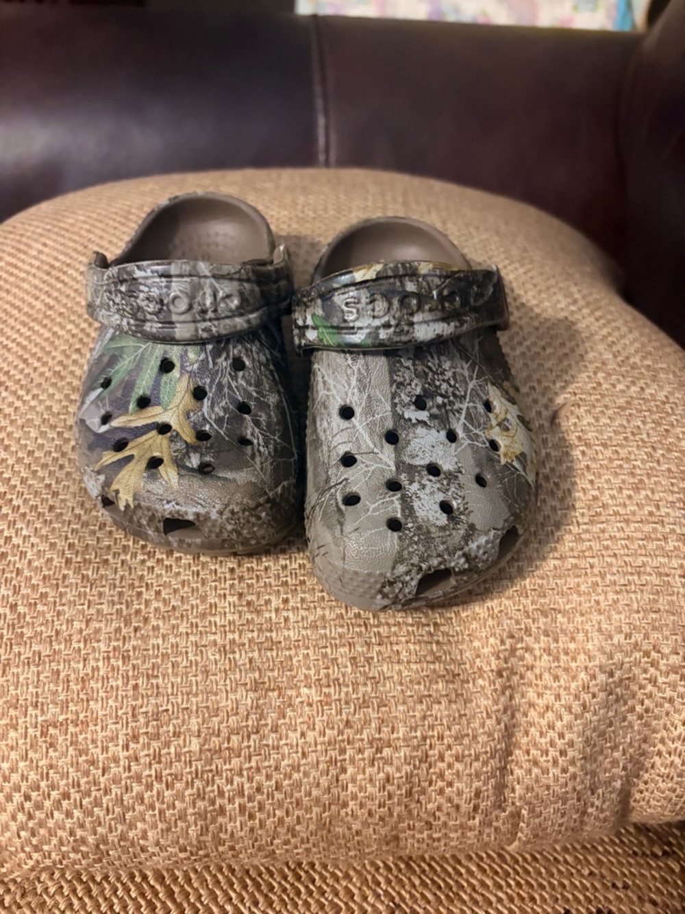 CROCS Kids' Camo Style Clog - Green/Gray